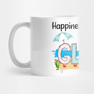 Happiness Is Being A Glam Summer Beach Happy Mother's Day T-Shirt Mug